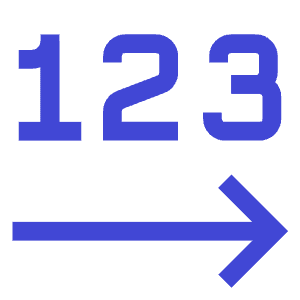 Steps Number Icon from Sharp Duo - Free Set