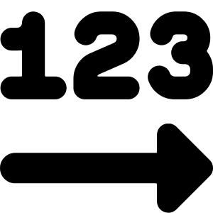 Steps Number Icon from Core Solid - Free Set