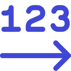 Steps Number Icon from Core Duo - Free Set