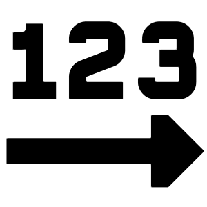 Steps Number Icon from Sharp Solid - Free Set