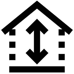 Arrow Up Down House Icon from Atlas Line Set