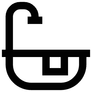 Bathtub Shower Icon from Atlas Line Set