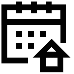 Calendar Home Icon from Atlas Line Set