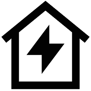 Electricity Home Icon from Atlas Line Set