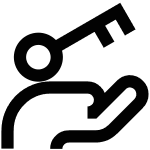 Hand Key Icon from Atlas Line Set