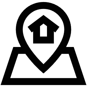 House Pin Location Icon from Atlas Line Set
