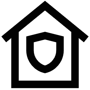 House Shield Icon from Atlas Line Set