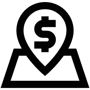 Money Pin Location Icon from Atlas Line Set