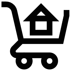 Shopping Cart House Icon from Atlas Line Set