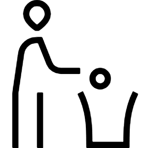 Bin Throw Person Icon from Guidance – Free Set