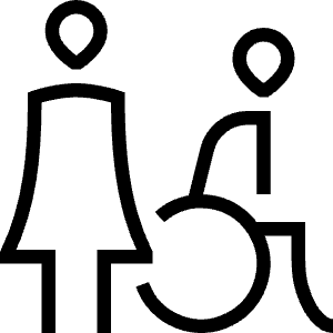 Accessible Women Restroom Icon from Guidance – Free Set