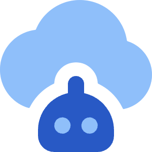 Ai Cloud Robot Icon from Core Flat Set