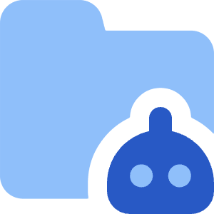 Ai Folder Robot Icon from Core Flat Set