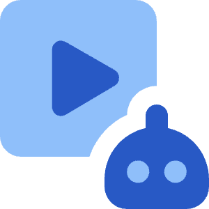 Ai Generate Video Robot Icon from Core Flat Set