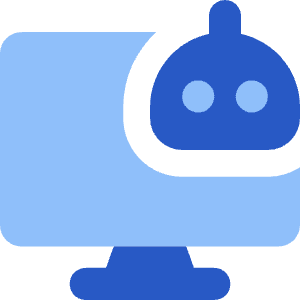 Computer Ai Robot Icon from Core Flat Set