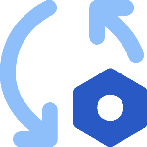 Arrows Sync Settings Nut Icon from Core Flat Set