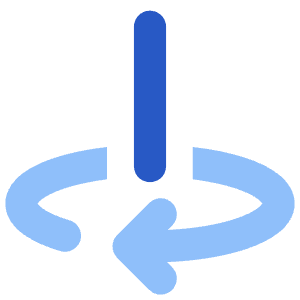 Line Arrow Rotate Vertical Axis Right Icon from Core Flat Set
