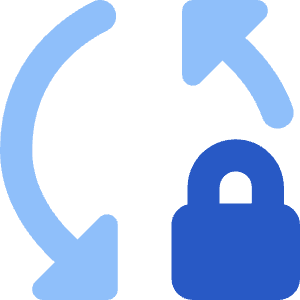 Triangle Arrow Sync Lock Icon from Core Flat Set