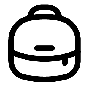 Backpack Icon from Solar Linear Set