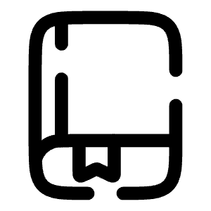 Book Bookmark Minimalistic Icon from Solar Broken Set