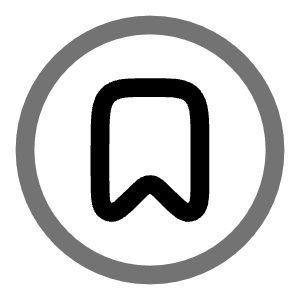 Bookmark Circle Icon from Solar Line Duotone Set