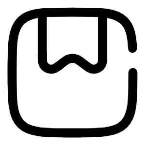 Bookmark Square Minimalistic Icon from Solar Broken Set