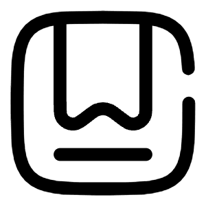 Bookmark Square Icon from Solar Broken Set