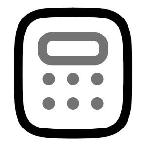 Calculator Icon from Solar Line Duotone Set