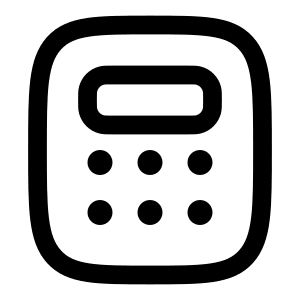 Calculator Icon from Solar Linear Set
