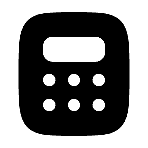 Calculator Icon from Solar Bold Set