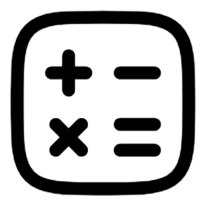 Calculator Minimalistic Icon from Solar Linear Set