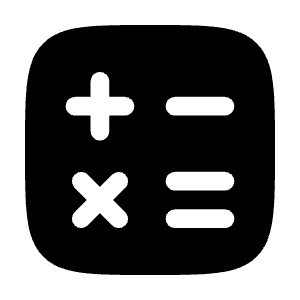 Calculator Minimalistic Icon from Solar Bold Set