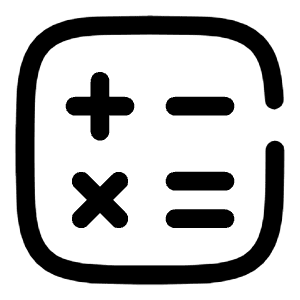 Calculator Minimalistic Icon from Solar Broken Set