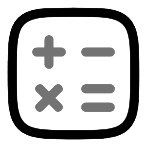 Calculator Minimalistic Icon from Solar Line Duotone Set