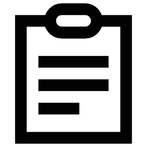 Clipboard Lines Document Icon from Atlas Line Set