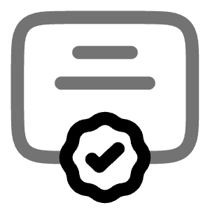 Diploma Verified Icon from Solar Line Duotone Set