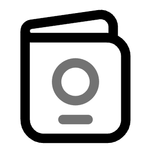 Passport Icon from Solar Line Duotone Set