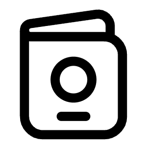 Passport Icon from Solar Linear Set