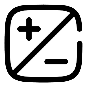 Plus, Minus Icon from Solar Broken Set