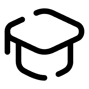 Square Academic Cap Icon from Solar Broken Set