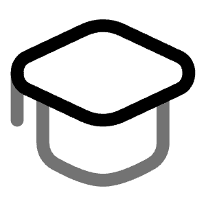 Square Academic Cap Icon from Solar Line Duotone Set