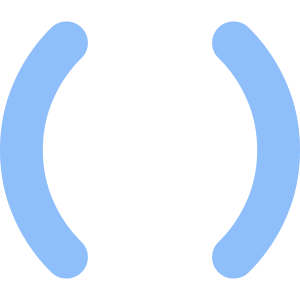 Round Brackets Icon from Core Flat Set