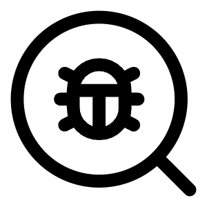 Magnifer Bug Icon from Solar Linear Set