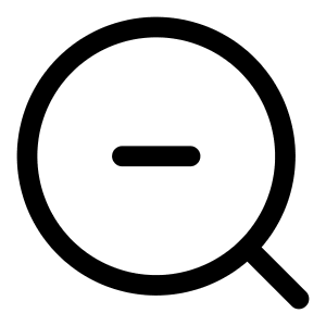 Magnifer Zoom Out Icon from Solar Linear Set