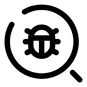 Minimalistic Magnifer Bug Icon from Solar Broken Set