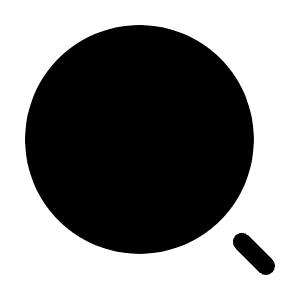 Minimalistic Magnifer Icon from Solar Bold Set