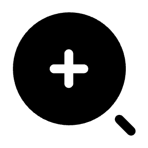 Minimalistic Magnifer Zoom In Icon from Solar Bold Set