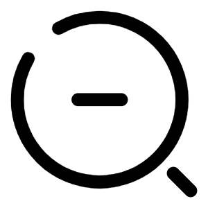 Minimalistic Magnifer Zoom Out Icon from Solar Broken Set