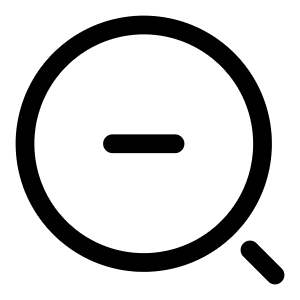 Minimalistic Magnifer Zoom Out Icon from Solar Linear Set