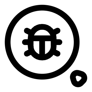 Rounded Magnifer Bug Icon from Solar Linear Set